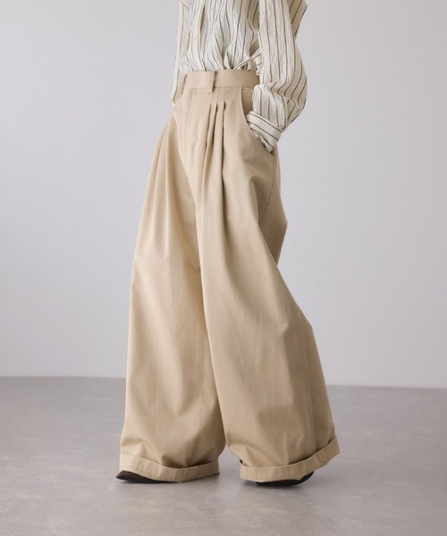 セール】3タックワイドチノパンツ（チノパンツ）｜ADAM ET ROPE