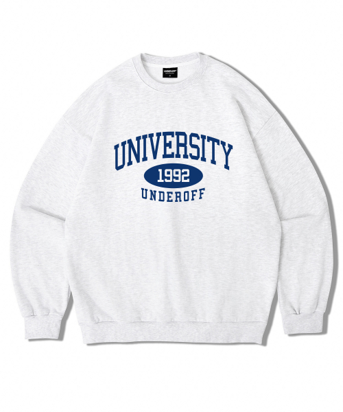 UNDEROFF(アンダーオフ)の「アセンティックリラックスドユニバーシティマンツーマンスウェットグレー(スウェット・レディース・グレー・SMALL/MEDIUM/LARGE/X-LARGE)」の11枚目の写真