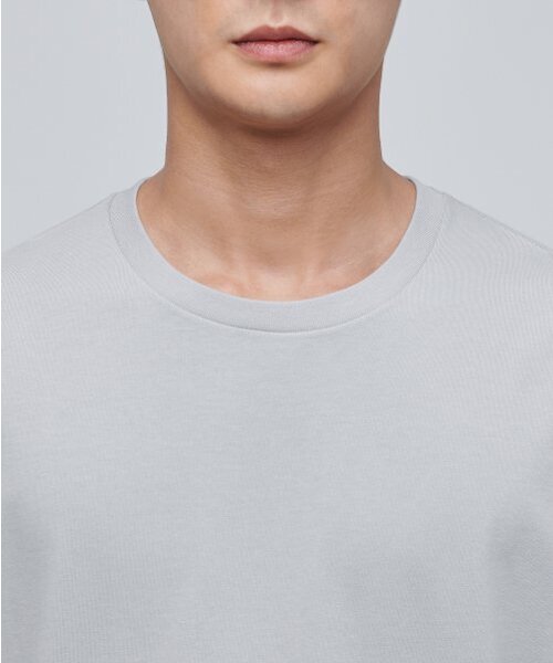 MUSINSA STANDARD（ムシンサスタンダード）の「レイヤードクルーネックTシャツ_ロング丈 [ライトグレー]（Tシャツ/カットソー・メンズ・その他・SMALL/MEDIUM/X-SMALL）」の5枚目の写真