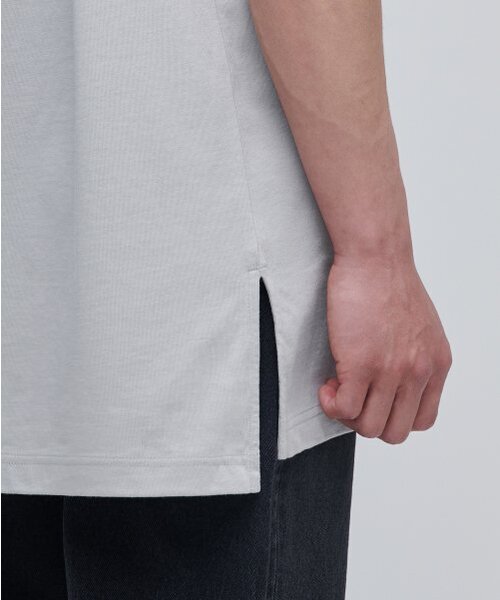 MUSINSA STANDARD（ムシンサスタンダード）の「レイヤードクルーネックTシャツ_ロング丈 [ライトグレー]（Tシャツ/カットソー・メンズ・その他・SMALL/MEDIUM/X-SMALL）」の8枚目の写真
