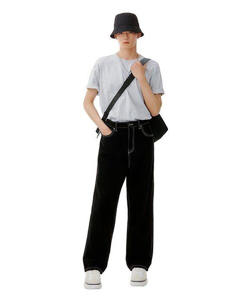 MUSINSA STANDARD（ムシンサスタンダード）の「レイヤードクルーネックTシャツ_ロング丈 [ライトグレー]（Tシャツ/カットソー・メンズ・その他・SMALL/MEDIUM/X-SMALL）」の10枚目の写真