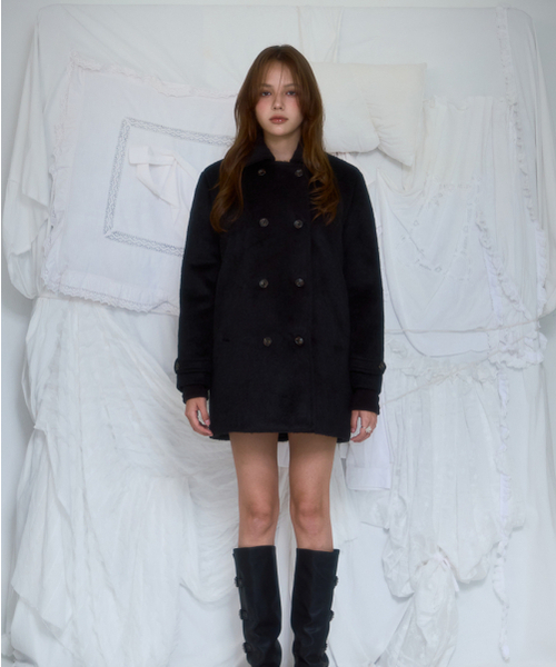 ROSEFRANTZ（ロゼフランツ）の「Two-button Wool Half Coat [Black]（チェスターコート・レディース・ブラック・OS）」の4枚目の写真