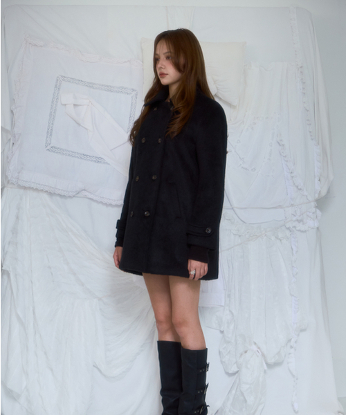 ROSEFRANTZ（ロゼフランツ）の「Two-button Wool Half Coat [Black]（チェスターコート・レディース・ブラック・OS）」の3枚目の写真