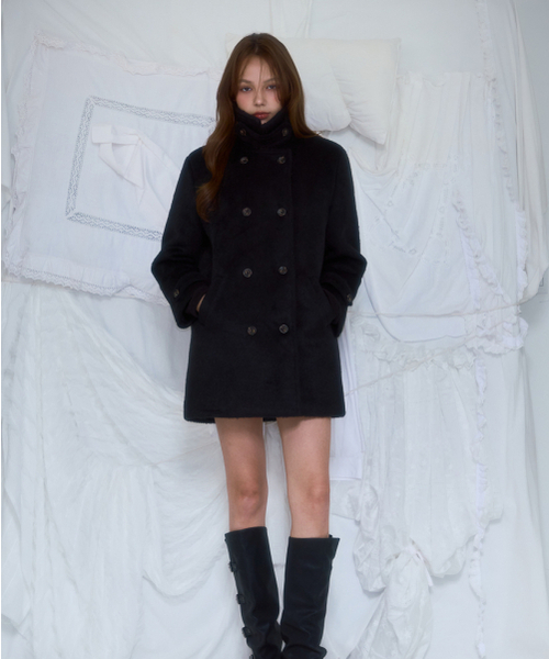 ROSEFRANTZ（ロゼフランツ）の「Two-button Wool Half Coat [Black]（チェスターコート・レディース・ブラック・OS）」の6枚目の写真