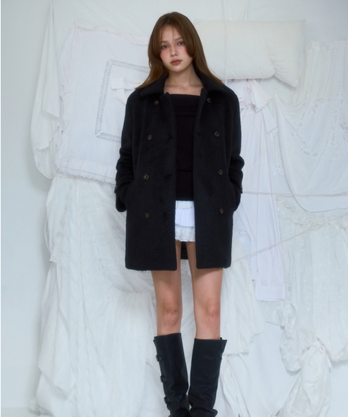 ROSEFRANTZ（ロゼフランツ）の「Two-button Wool Half Coat [Black]（チェスターコート・レディース・ブラック・OS）」の14枚目の写真