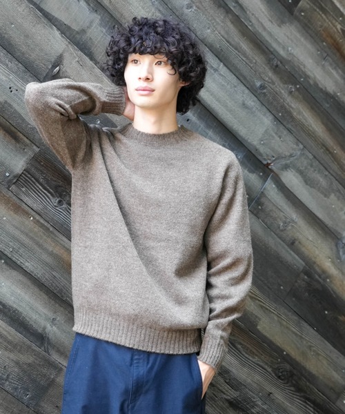 【Rinascente/リナシェンテ】CRUDEN　ニット　セーター　長袖　シェットランドウール使用モックネック