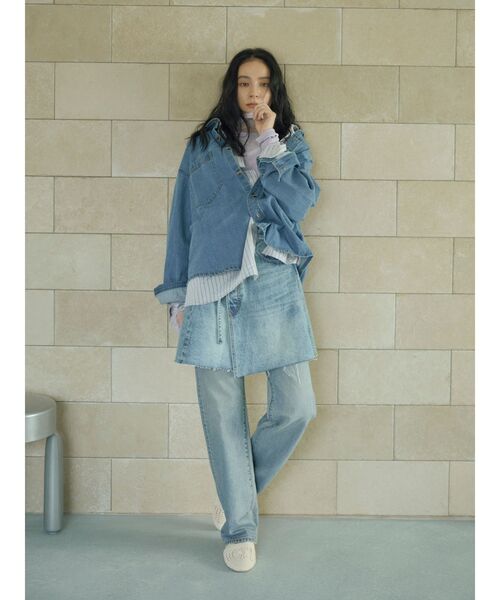 Ungrid（アングリッド）の「ポケットデザインデニムシャツ（シャツ/ブラウス・レディース・ブラック/ブルー・FREE）」の6枚目の写真