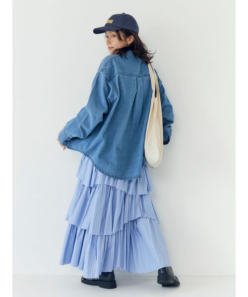 Ungrid（アングリッド）の「ポケットデザインデニムシャツ（シャツ/ブラウス・レディース・ブラック/ブルー・FREE）」の20枚目の写真