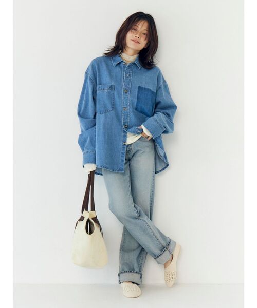 Ungrid（アングリッド）の「ポケットデザインデニムシャツ（シャツ/ブラウス・レディース・ブラック/ブルー・FREE）」の21枚目の写真