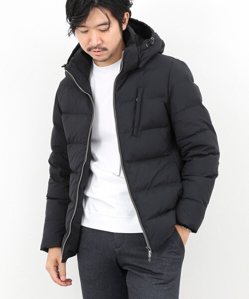 Stutostein Nolley's（シュテットシュタインノーリーズ）の「【komatsu/小松マテーレ】《ダントツ撥水》ダウンジャケット/スリムシルエット/25AW（ダウンジャケット/コート・メンズ・ネイビー/オリーブ/ブラック・S/M/L/XL）」の2枚目の写真