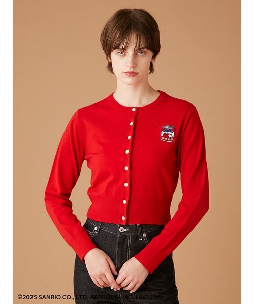 FURFUR（ファーファー）の「HELLO KITTYワッペンカーディガン（カーディガン/ボレロ・レディース・ブルー/ブラック/ホワイト/レッド・F）」の11枚目の写真