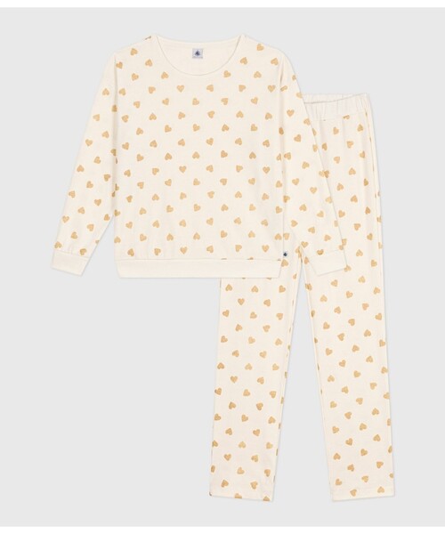 PETIT BATEAU(プチバトー)の「パジャマ(ルームウェア/パジャマ・レディース・ホワイト×イエロー・XX-SMALL/X-SMALL/SMALL/MEDIUM)」の4枚目の写真