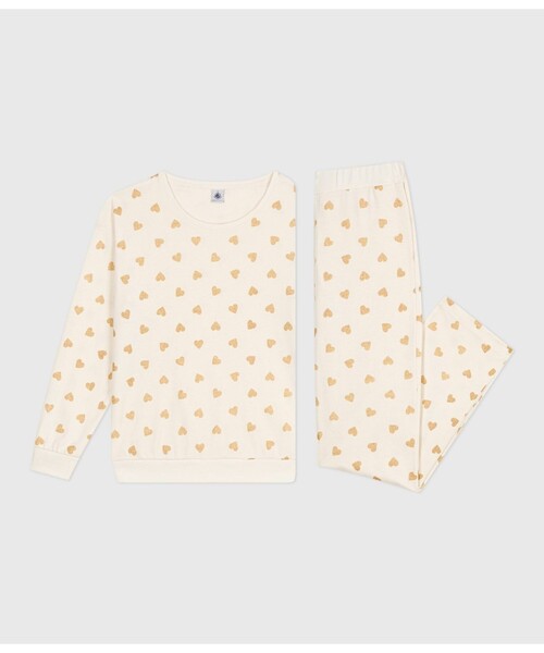 PETIT BATEAU(プチバトー)の「パジャマ(ルームウェア/パジャマ・レディース・ホワイト×イエロー・XX-SMALL/X-SMALL/SMALL/MEDIUM)」の5枚目の写真