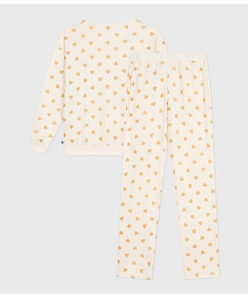 PETIT BATEAU(プチバトー)の「パジャマ(ルームウェア/パジャマ・レディース・ホワイト×イエロー・XX-SMALL/X-SMALL/SMALL/MEDIUM)」の6枚目の写真