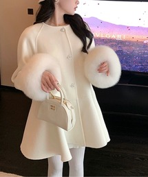 エコファー Aラインショートコート