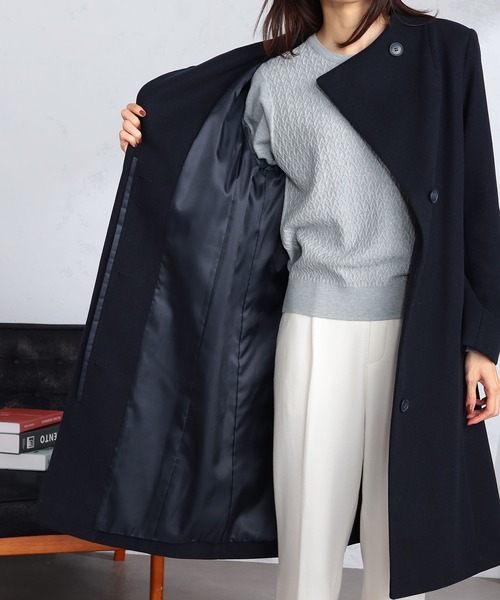 GALLORIA（ギャローリア）の「【キレメクアウター】ボトルネックコート（その他アウター・レディース・ネイビー/ブラック・LL/S/M/L）」の8枚目の写真