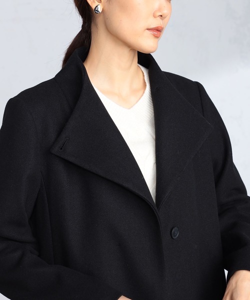 GALLORIA（ギャローリア）の「【キレメクアウター】ボトルネックコート（その他アウター・レディース・ネイビー/ブラック・LL/S/M/L）」の4枚目の写真