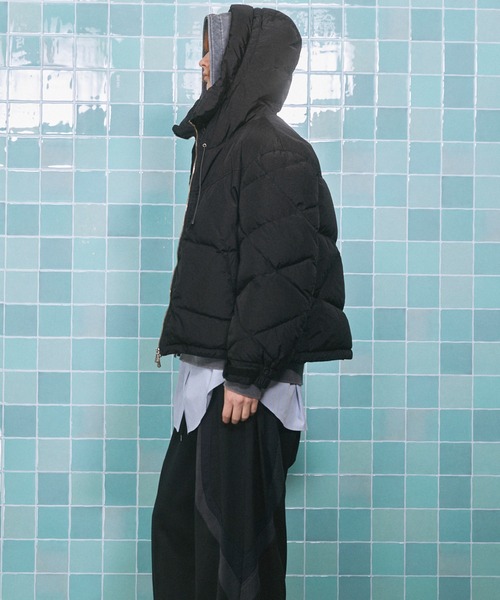 MAISON SPECIAL(メゾンスペシャル)の「《UNISEX》Garment-dye Prime-Over Hood Down Jacket/ガーメントダイプライムオーバーフードダウンブルゾン【MAISON SPECIAL/メゾンスペシャル】(ダウンジャケット/コート・メンズ・ブラック/チャコールグレー/ブルー・0/1/2)」の16枚目の写真