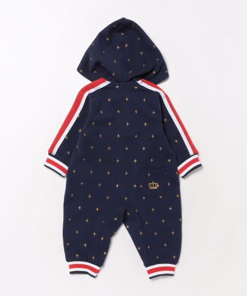 BABYDOLL(ベビードール)の「スパークルラインロンパース 1188B(ロンパース・キッズ・ネイビー/グリーン/オフホワイト・70cm/80cm)」の4枚目の写真