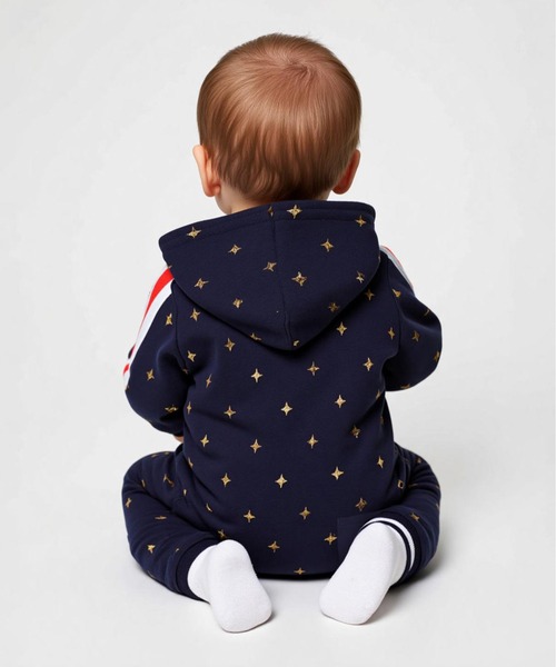 BABYDOLL(ベビードール)の「スパークルラインロンパース 1188B(ロンパース・キッズ・ネイビー/グリーン/オフホワイト・70cm/80cm)」の9枚目の写真