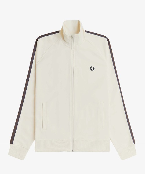FRED PERRY(フレッドペリー)の「CONTRAST TAPE TRACK JACKET J5557(ジャージ・メンズ・ホワイト・LARGE/MEDIUM/X-LARGE)」の1枚目の写真