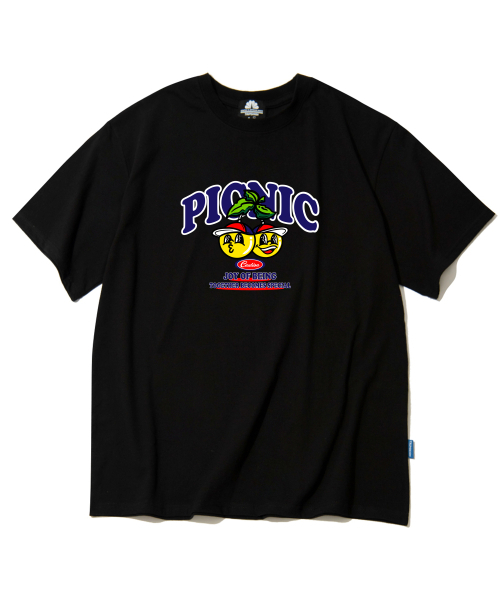 TRIPSHION(トリップション)の「YELLOW BALL PICNIC グラフィックTシャツ - ブラック(Tシャツ/カットソー・メンズ・その他・LARGE/MEDIUM/X-LARGE)」の1枚目の写真