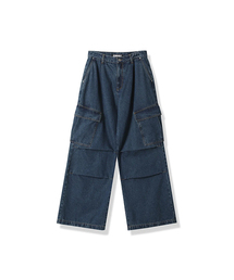 Bridge Cargo Denim Pants BLUE