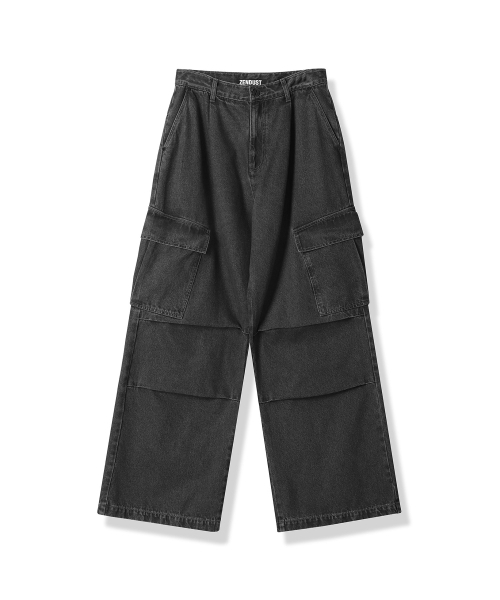 ZENDUST(ジェンダスト)の「Bridge Cargo Denim Pants BLUE(デニムパンツ・レディース・ブルー・SMALL/X-SMALL/XX-SMALL/LARGE/MEDIUM)」の2枚目の写真