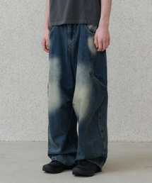 NOUN（ノウン）の「side line cargo denim pants (blue)（デニムパンツ）」