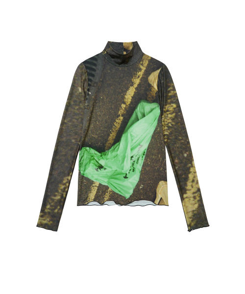 SEEN(シーン)の「HI-NECK PRINTING LONG SLEEVE (Road)(Tシャツ/カットソー・レディース・その他・OS)」の2枚目の写真
