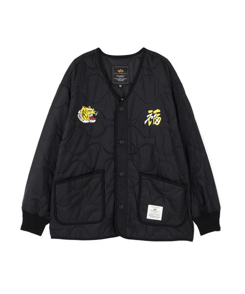 Alpha Industries(アルファインダストリーズ)の「Alpha Industries/アルファインダストリーズ/UNFRM TIGER LINER JACKET/ユニフォーム タイガー ライナー ジャケット(ブルゾン・メンズ・オリーブ系/ブラック・S/L/M/XL/2XL)」の1枚目の写真