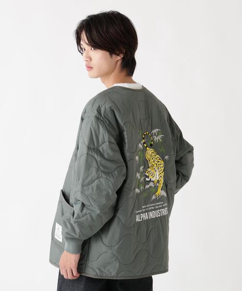 Alpha Industries（アルファインダストリーズ）の「Alpha Industries/アルファインダストリーズ/UNFRM TIGER LINER JACKET/ユニフォーム タイガー ライナー ジャケット（ブルゾン・メンズ・オリーブ系/ブラック・S/L/M/XL）」の6枚目の写真