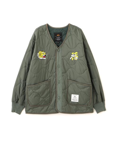 Alpha Industries（アルファインダストリーズ）の「Alpha Industries/アルファインダストリーズ/UNFRM TIGER LINER JACKET/ユニフォーム タイガー ライナー ジャケット（ブルゾン・メンズ・オリーブ系/ブラック・S/L/M/XL）」の4枚目の写真