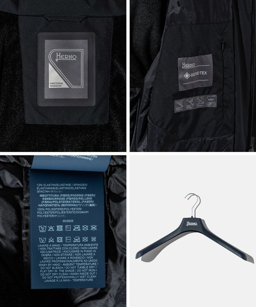 HERNO(ヘルノ)の「HERNO 2 LAYER GORETEX COAT ヘルノ ゴアテックス パーカ(モッズコート・メンズ・ブラック・48/50/46/52)」の17枚目の写真