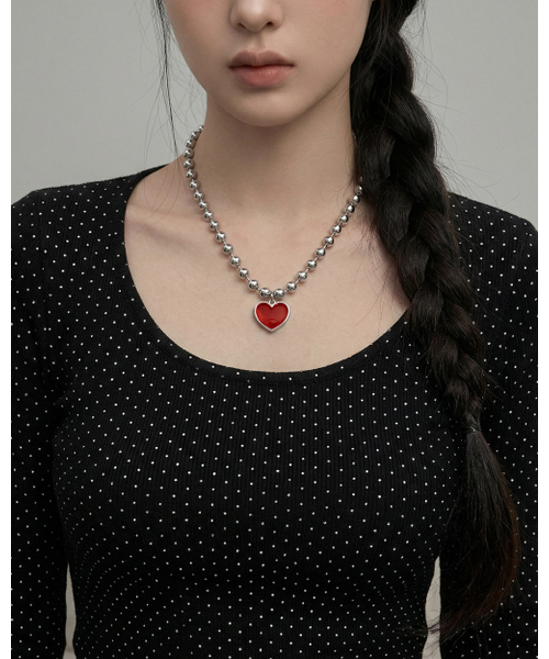 BIG RED LOVE NEC ネックレス NONENON ノンノン のファッション通販