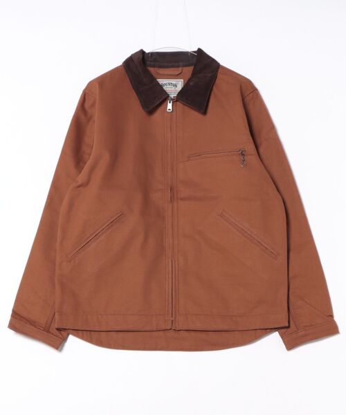 HOUSTON（ヒューストン）の「HOUSTON ダックzipワークジャケット 日本製（その他アウター・メンズ・ブラック/ブラウン/グレー/オリーブ・44/42/40/38）」の9枚目の写真