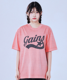 [クールコットン] ピグメントオリジナルスターロゴTシャツ_コーラルピンク