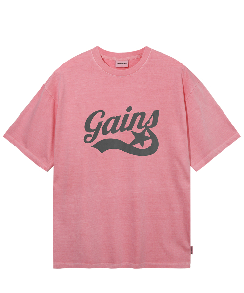 GAINSBORO（ゲインズボロ）の「[クールコットン] ピグメントオリジナルスターロゴTシャツ_コーラルピンク（Tシャツ/カットソー・メンズ・その他・SMALL/X-SMALL/LARGE/MEDIUM）」の2枚目の写真