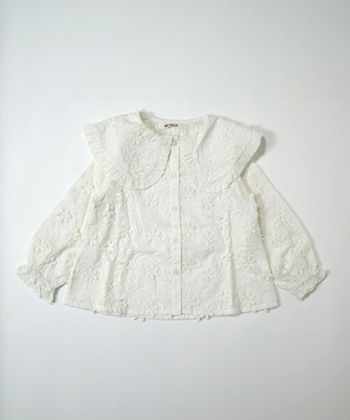 MAKE YOUR DAY（メイクユアデイ）の「オールオーバーレースブラウス■150.160cm（シャツ/ブラウス・キッズ・ブラック/アイボリー・150/160）」の2枚目の写真