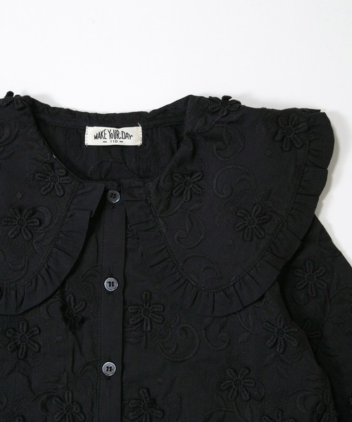 MAKE YOUR DAY（メイクユアデイ）の「オールオーバーレースブラウス■150.160cm（シャツ/ブラウス・キッズ・ブラック/アイボリー・150/160）」の5枚目の写真