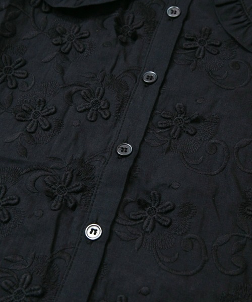 MAKE YOUR DAY（メイクユアデイ）の「オールオーバーレースブラウス■150.160cm（シャツ/ブラウス・キッズ・ブラック/アイボリー・150/160）」の6枚目の写真