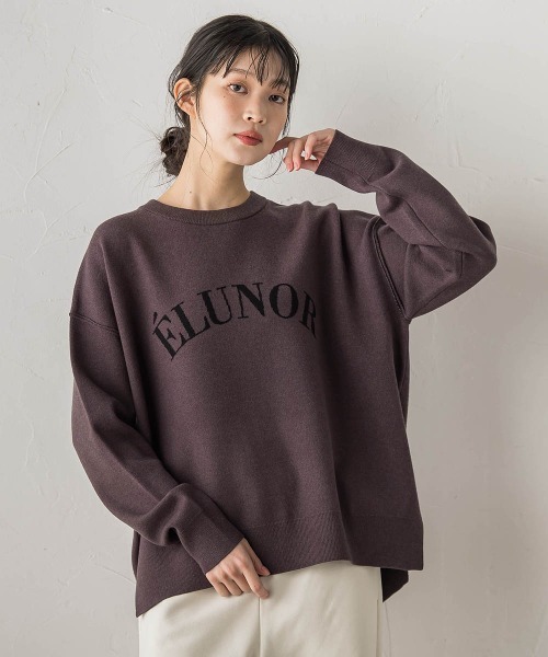 Droite lautreamont(ドロワットロートレアモン)の「ロゴスウェットニット≪手洗い可能≫(ニット/セーター・レディース・ライトグレー/ブラウン/ネイビー/チャコールグレー/ブラック/グレー系その他・M)」の1枚目の写真