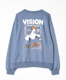 VISION STREET WEAR（ヴィジョンストリートウェア）の「【VISION STREET WEAR/ヴィジョンストリートウェア】Ghost drip logo crewneck sweat/ゴースト バックプリント クルーネック スウェット トレーナー（スウェット）」