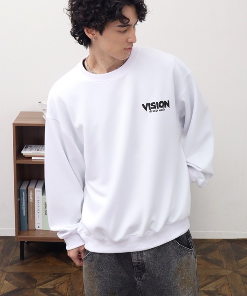 VISION STREET WEAR（ヴィジョンストリートウェア）の「【VISION STREET WEAR/ヴィジョンストリートウェア】Ghost drip logo crewneck sweat/ゴースト バックプリント クルーネック スウェット トレーナー（スウェット・メンズ・ライトグレー/ブラック/グレー系1/ホワイト・LL/L/M）」の14枚目の写真
