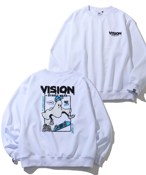 VISION STREET WEAR（ヴィジョンストリートウェア）の「【VISION STREET WEAR/ヴィジョンストリートウェア】Ghost drip logo crewneck sweat/ゴースト バックプリント クルーネック スウェット トレーナー（スウェット・メンズ・ライトグレー/ブラック/グレー系1/ホワイト・LL/L/M）」の17枚目の写真
