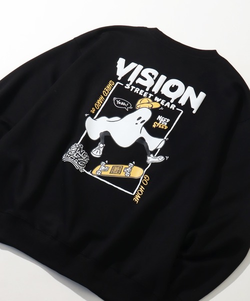 VISION STREET WEAR（ヴィジョンストリートウェア）の「【VISION STREET WEAR/ヴィジョンストリートウェア】Ghost drip logo crewneck sweat/ゴースト バックプリント クルーネック スウェット トレーナー（スウェット・メンズ・ライトグレー/ブラック/グレー系1/ホワイト・LL/L/M）」の18枚目の写真