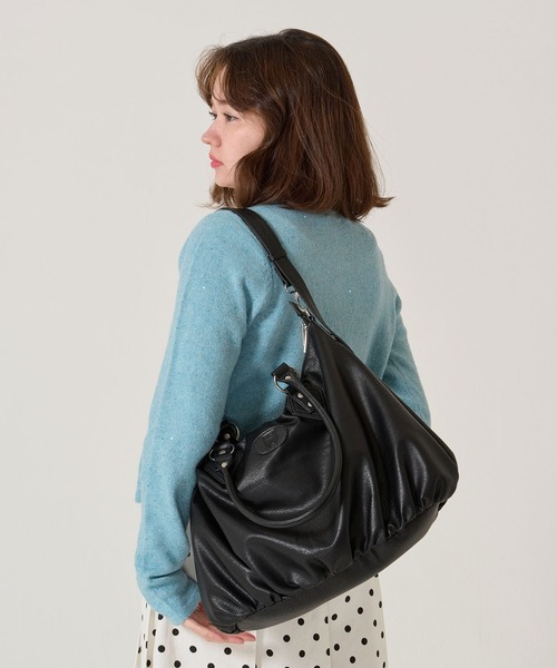 TINA：JOJUN（ティーナジョジュン）の「エディターズ バッグ TINA：JOJUN（ショルダーバッグ・レディース・パープル系その他/ブラック・F）」の11枚目の写真