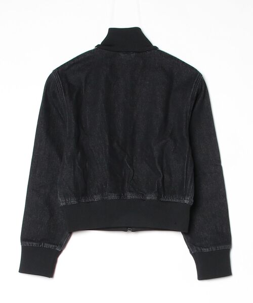 adidas（アディダス）の「ファイヤーバード トラックトップ デニム / ジャージ / トラックジャケット / アディダスオリジナルス adidas Originals（デニムジャケット・レディース・ブラック・X-LARGE/LARGE/XX-LARGE/X-SMALL/SMALL/MEDIUM）」の6枚目の写真