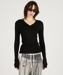 PRANK PROJECT | 【2026Spring Pre-Order】ディープVネックトップ / Deep V-Neck Top(Tシャツ/カットソー)