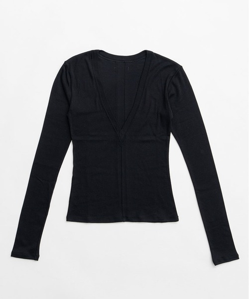 PRANK PROJECT（プランクプロジェクト）の「【2026Spring Pre-Order】ディープVネックトップ / Deep V-Neck Top（Tシャツ/カットソー・レディース・ブラック/ブラウン/レッド・FREE）」の20枚目の写真